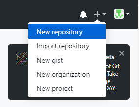 點擊「New repository」