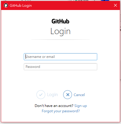 跳出視窗後登入GitHub