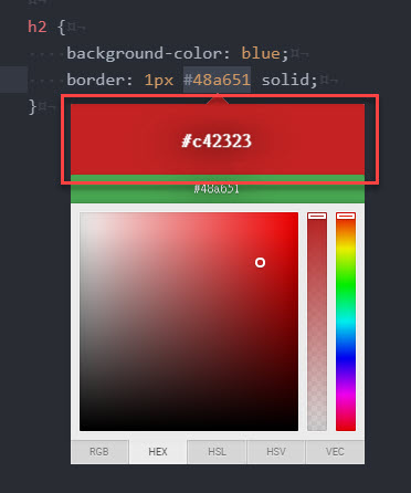 點擊新顏色的色碼，即可替換原色碼